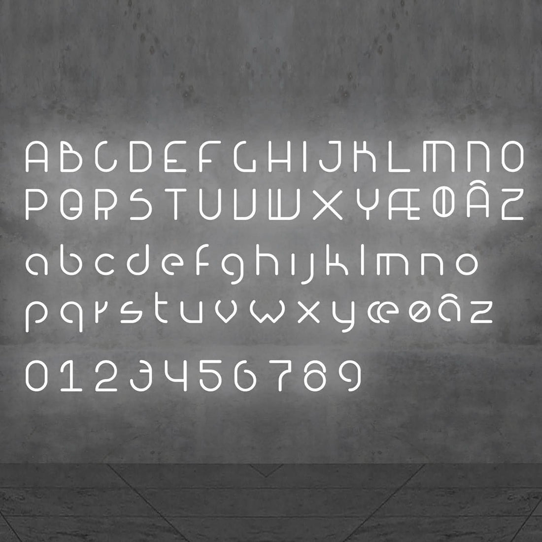 Applique murale LED Alphabet en aluminium, blanc, hauteur 95 cm, 3000 K, 29 W, largeur 65 cm