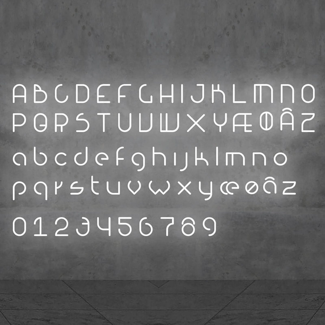 Applique murale LED Alphabet en aluminium, blanc, hauteur 95 cm, 3000 K, 17 W, largeur 65 cm, modèle 2