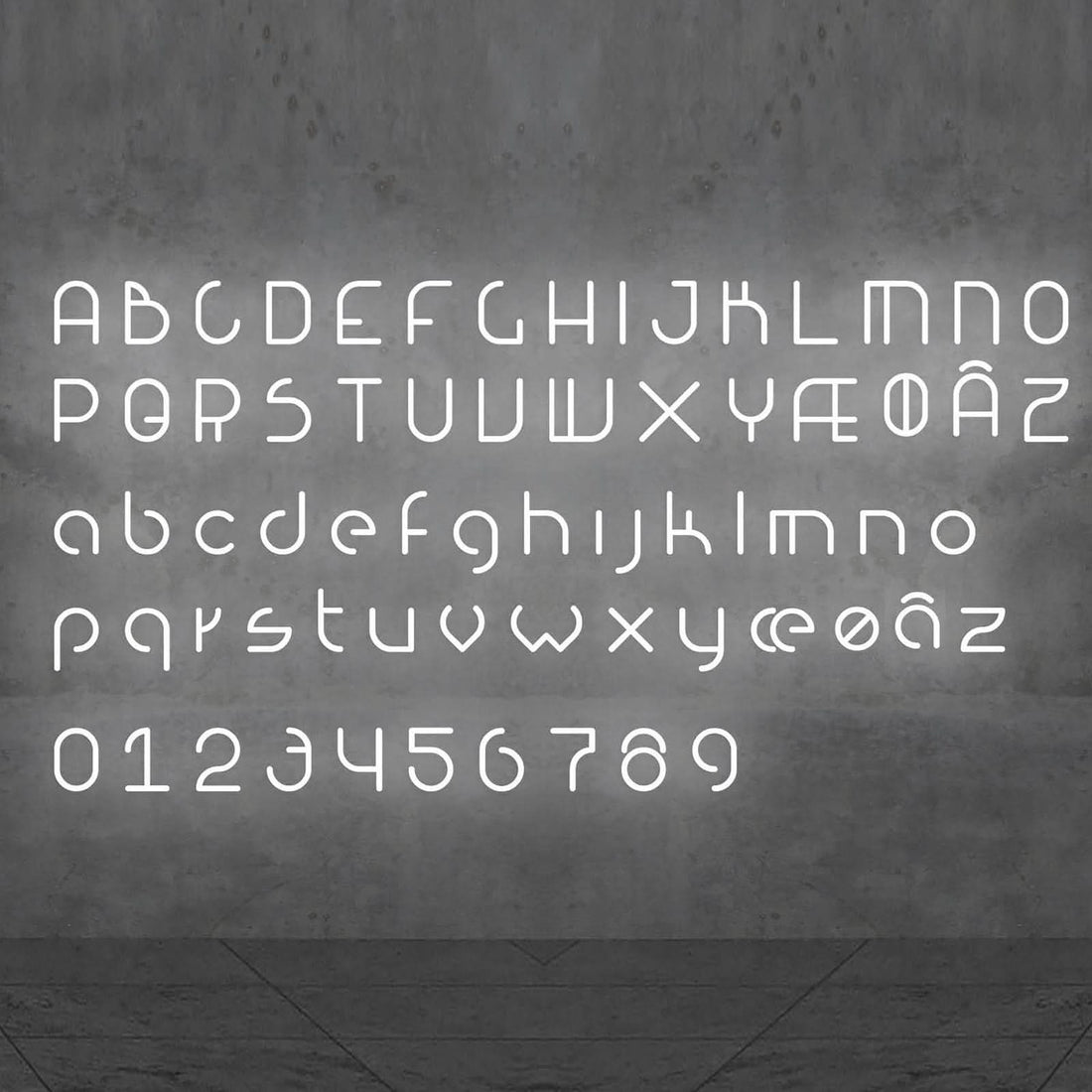 Applique murale LED Alphabet en aluminium, blanc, hauteur 95 cm, 3000 K, 25 W, largeur 65 cm, modèle 2