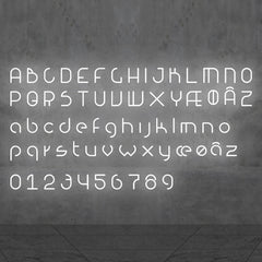 Applique murale LED Alphabet en aluminium, blanc, hauteur 65 cm, 3000 K, 21 W, largeur 65 cm