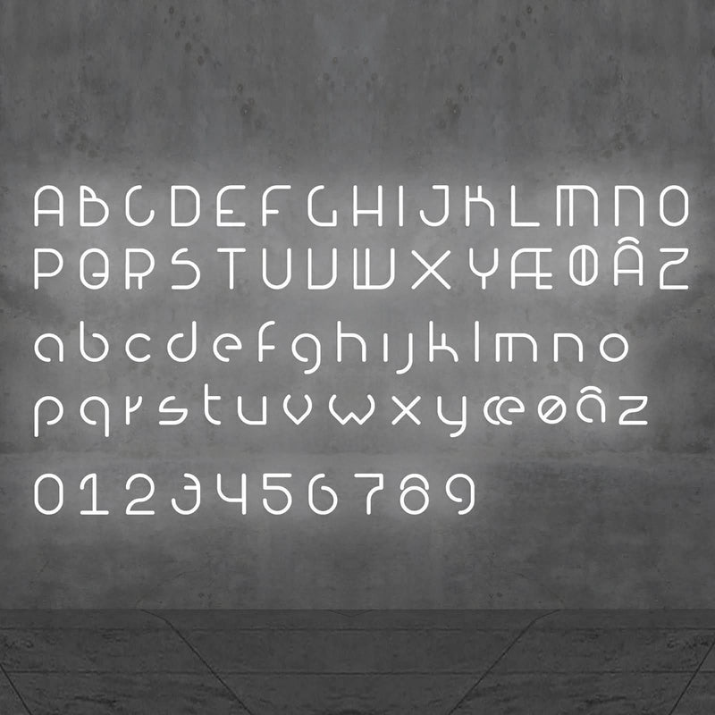 Applique murale LED Alphabet en aluminium, blanc, hauteur 49,2 cm