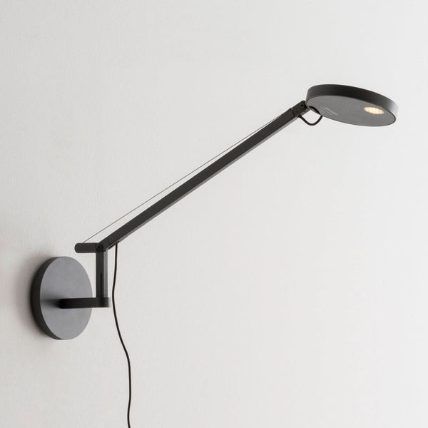 Applique murale LED Demetra Micro 3 en aluminium, anthracite, hauteur 55 cm