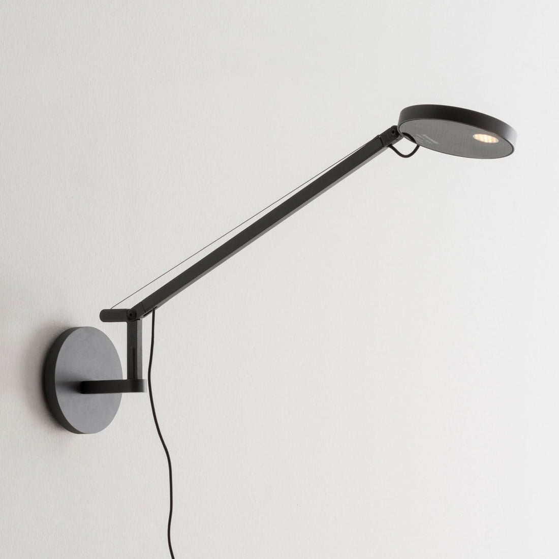 Applique murale LED Demetra Micro 2 en aluminium, anthracite, hauteur 55 cm
