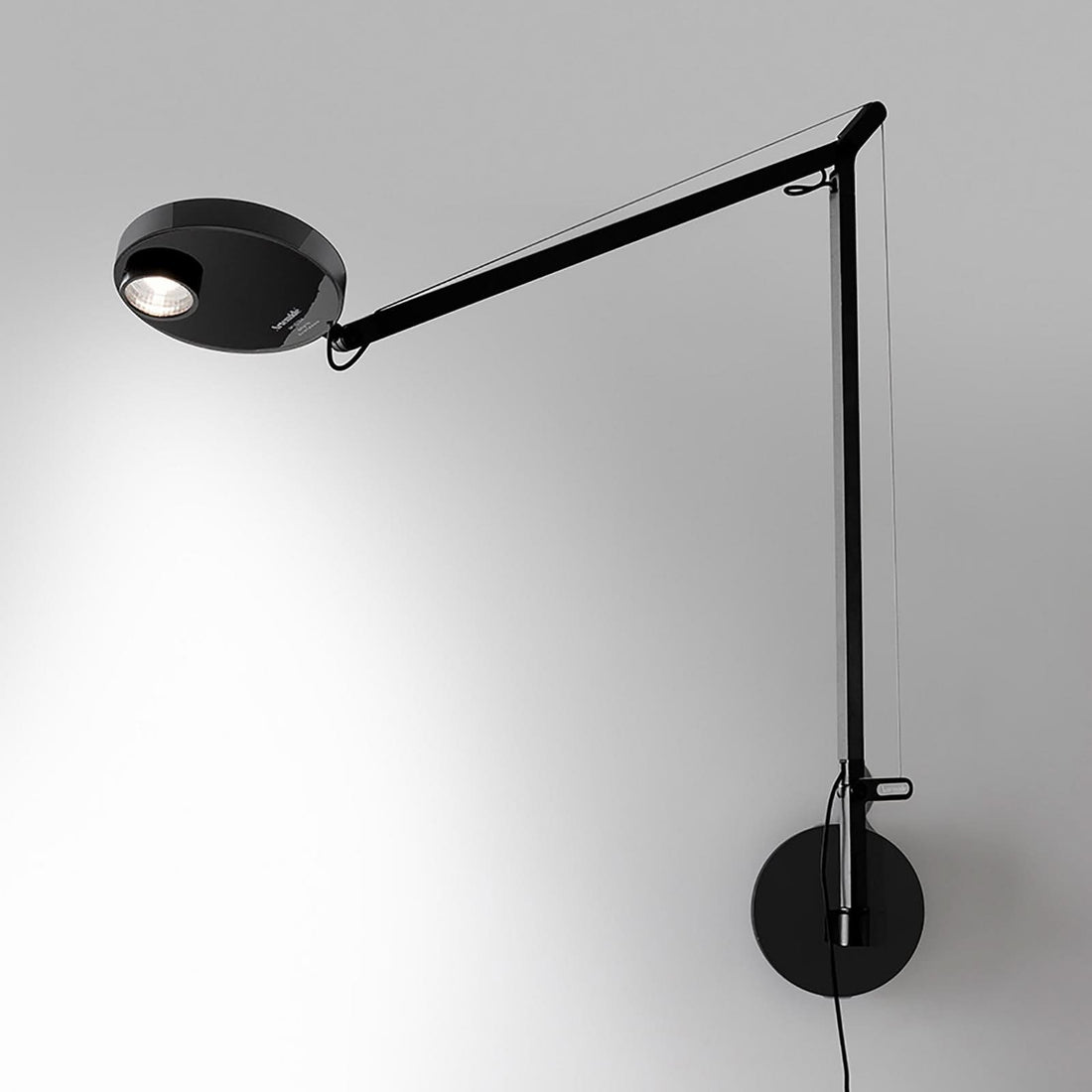 Applique murale LED Demetra 2 700 en aluminium, noir, hauteur 63,7 cm