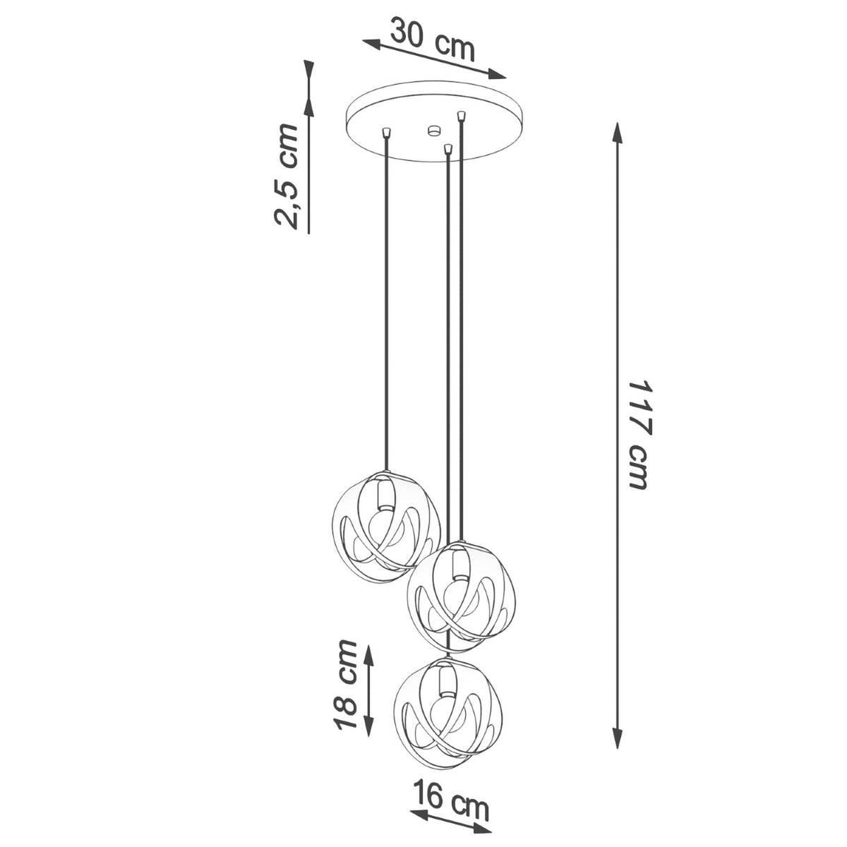 Lampe pendante TULOS 3P