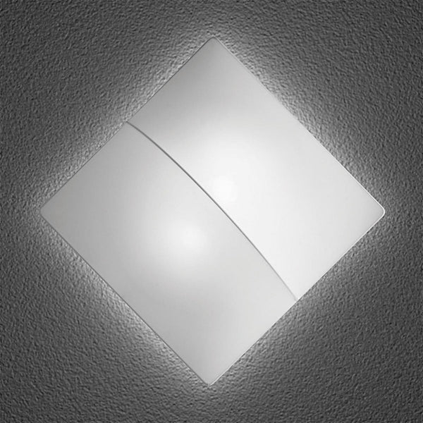 Applique murale Nelly S en tissu, blanc, 2 lumières, hauteur 15 cm