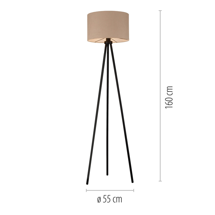 Lampadaire Green Duro beige et noir