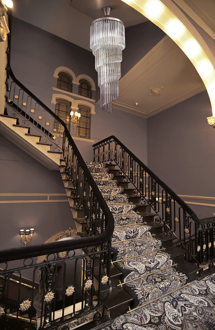 Suspension spirale en cristal