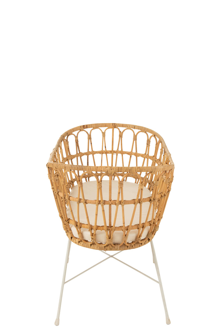 Berceau Bébé Rotin Métal Blanc | Sala
