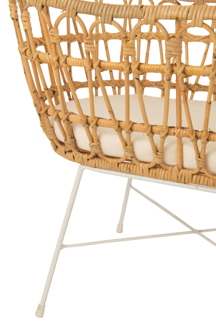 Berceau Bébé Rotin Métal Blanc | Sala
