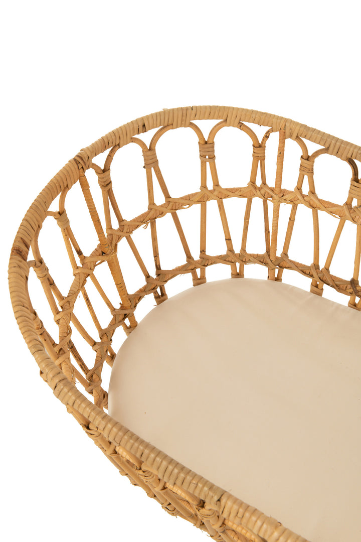 Berceau Bébé Rotin Métal Blanc | Sala