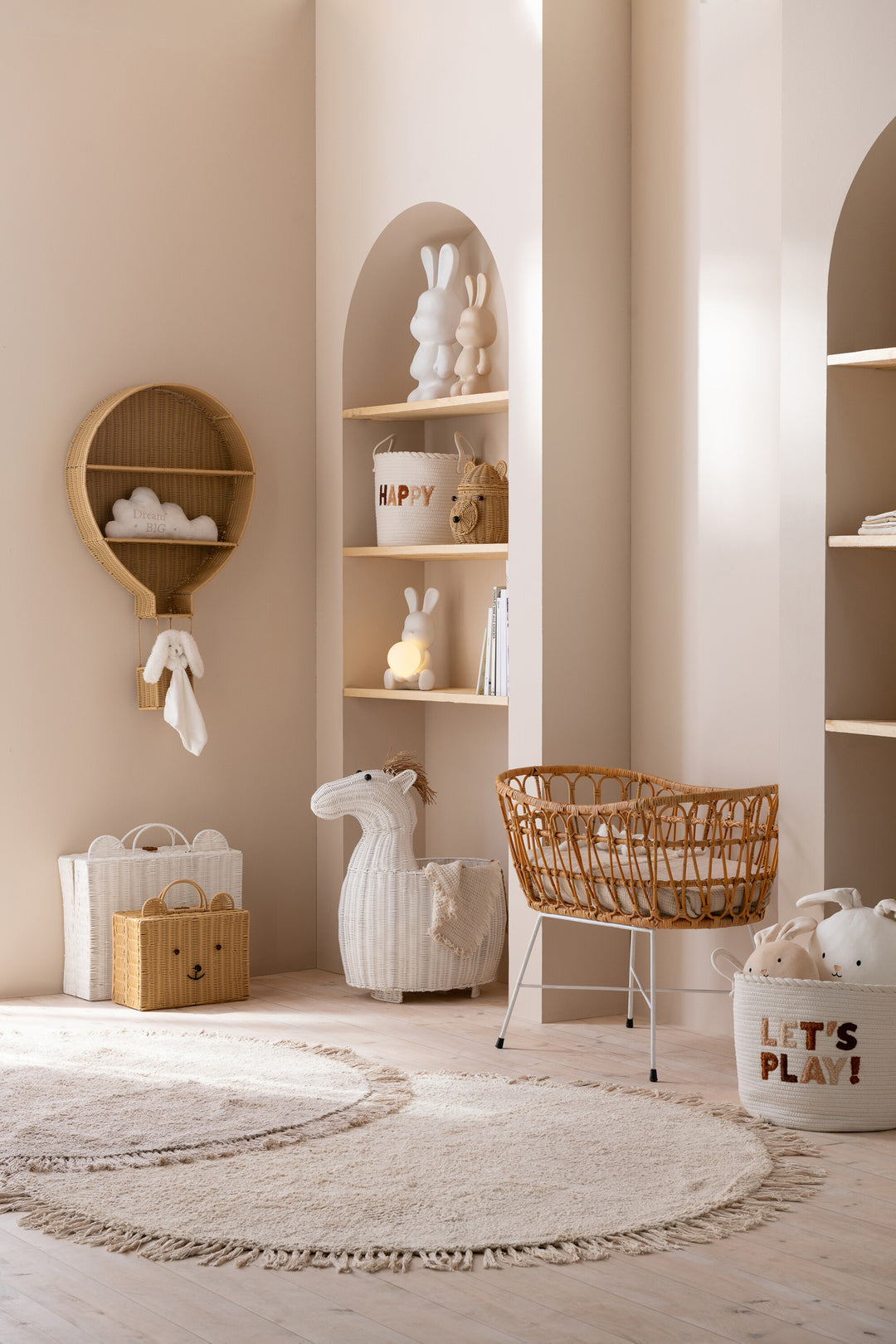 Berceau Bébé Rotin Métal Blanc | Sala