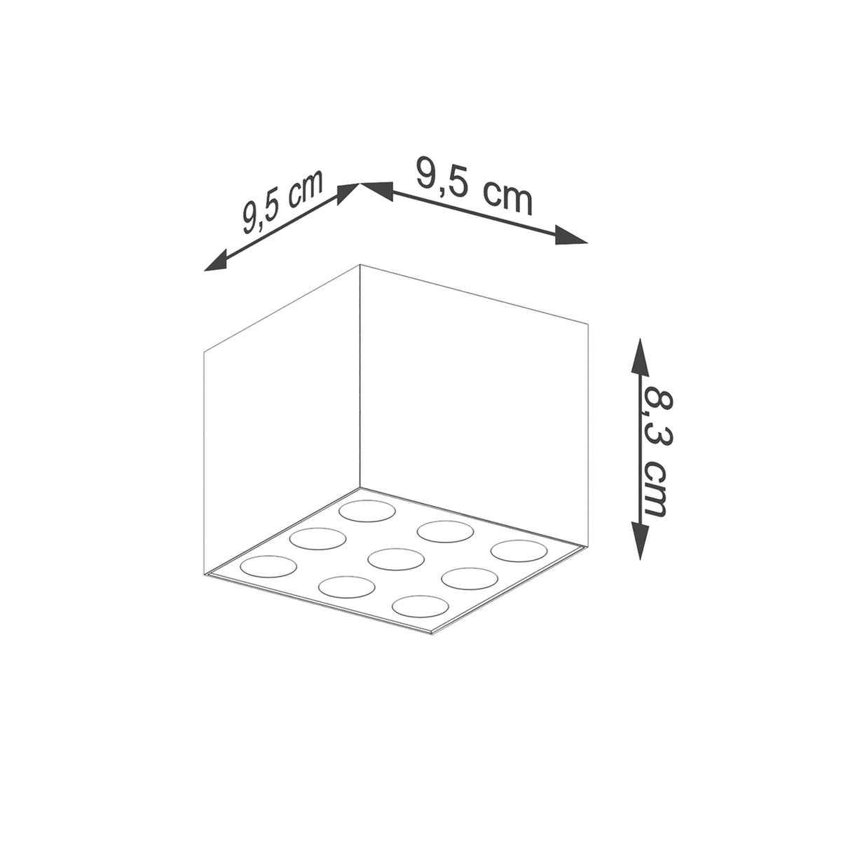 Plafonnier OZZY noir LED