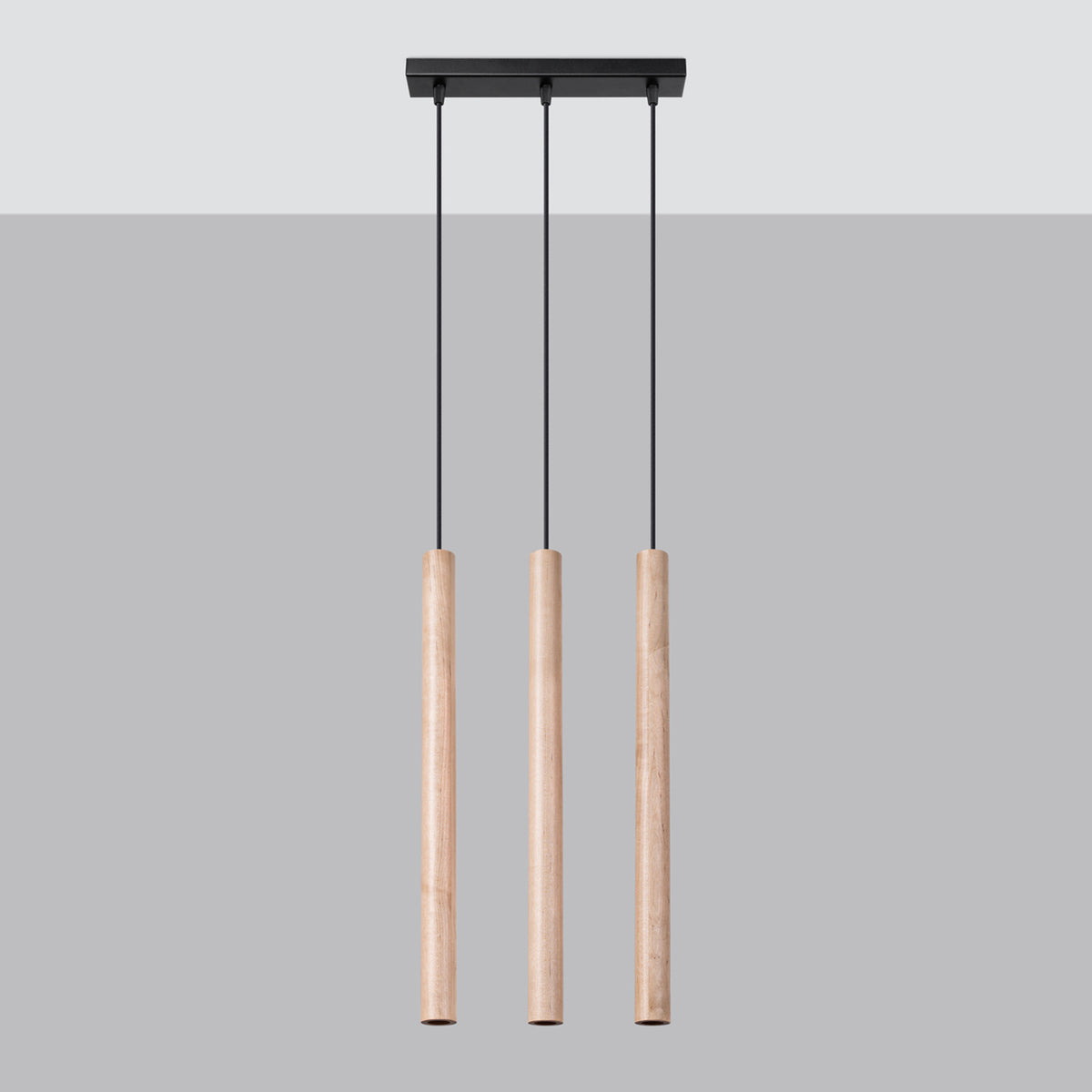 Lampe suspendue PASTELO 3L bois