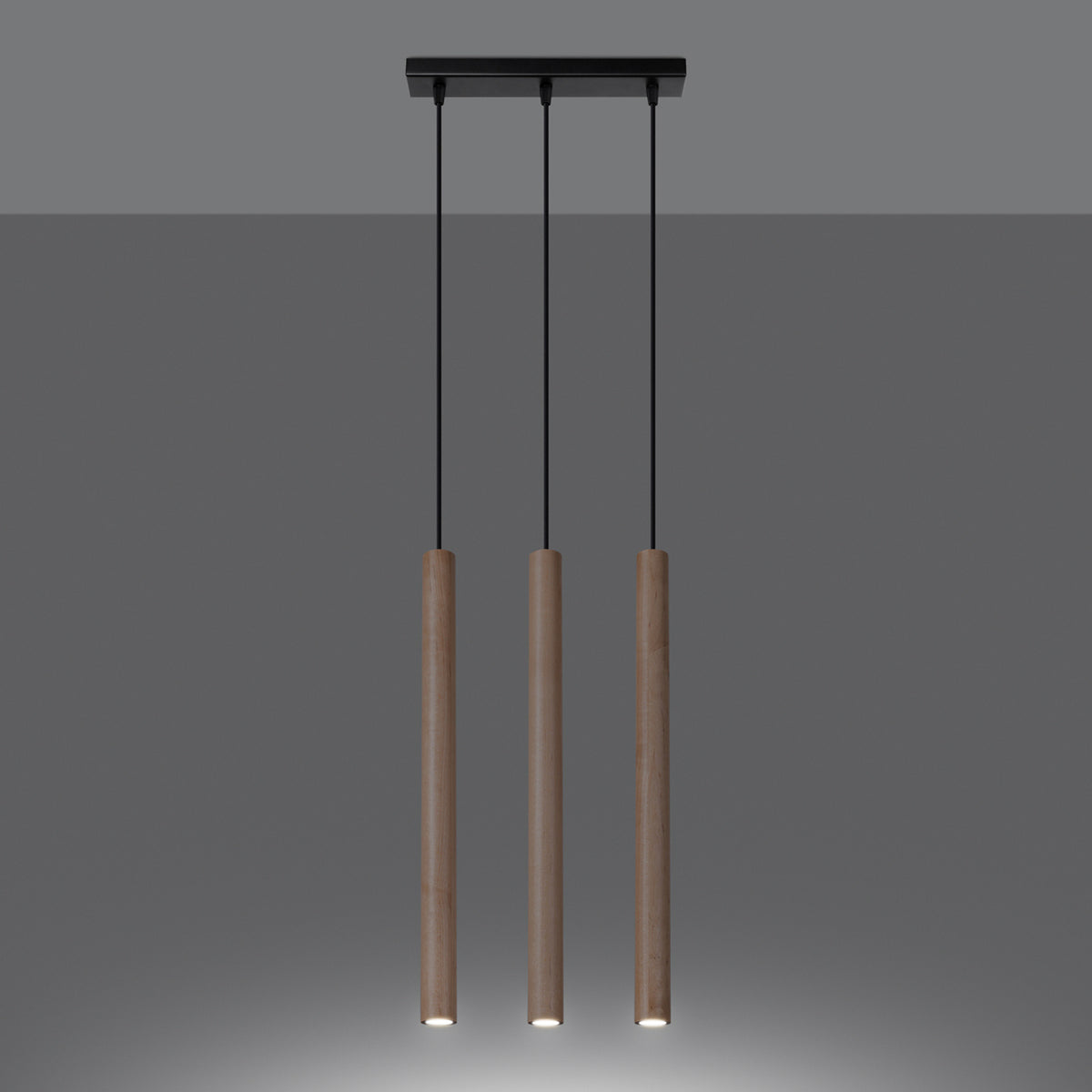 Lampe suspendue PASTELO 3L bois