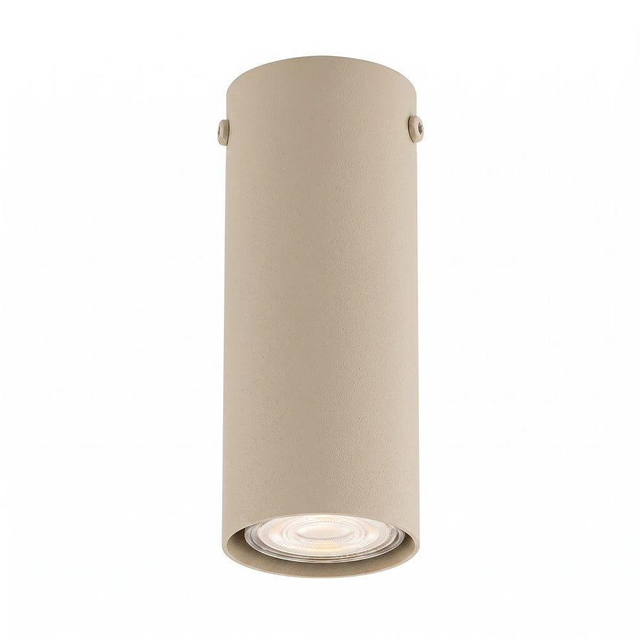 Produit de face, cylindre beige avec diffuseur LED en bas.