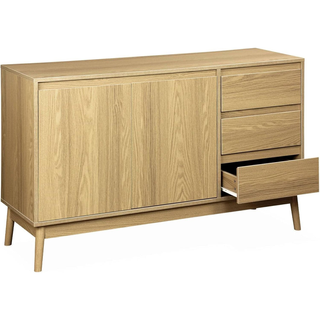 Alice'S Home - Buffet En Décor Bois 2 Portes Et 3 Tiroirs L 120 X L 39 H 76Cm - Dune | Designix - Amazon    - https://designix.fr/