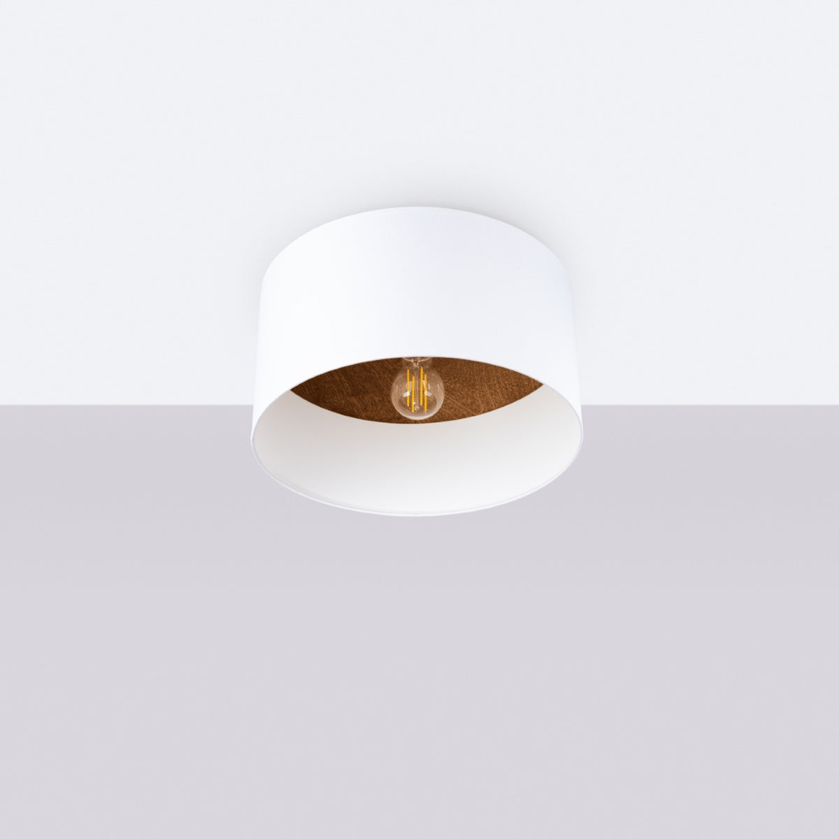 Plafonnier TELESTO blanc/marron foncé