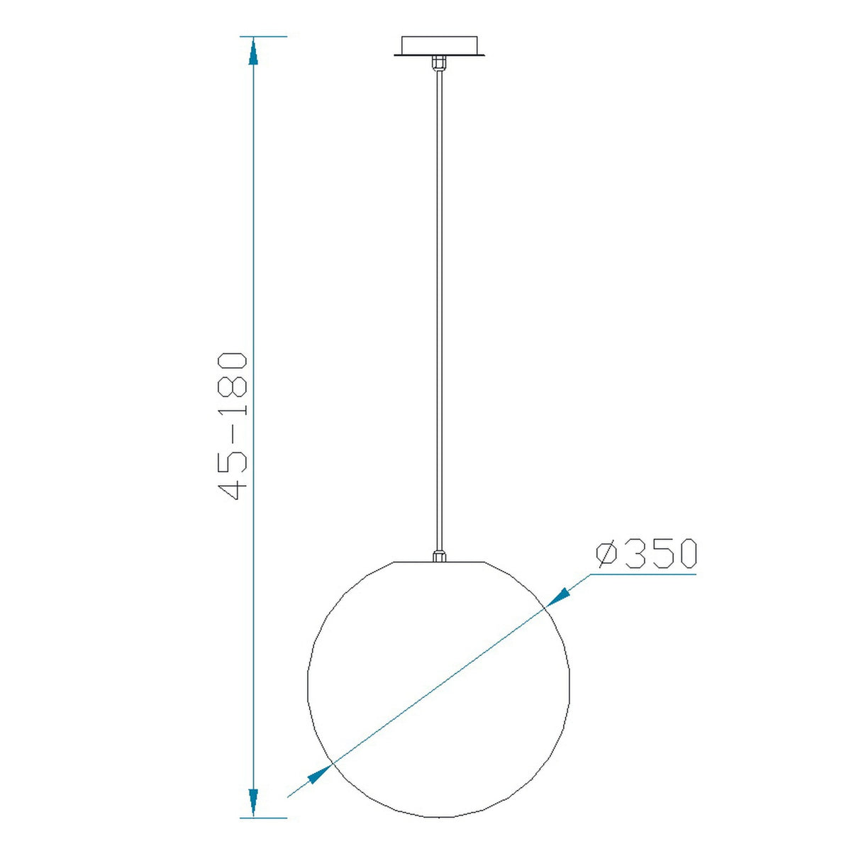 Suspension extérieure Avoriaz blanche, IP44, Ø 35 cm