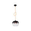 Suspension Luma noire et blanche, verre