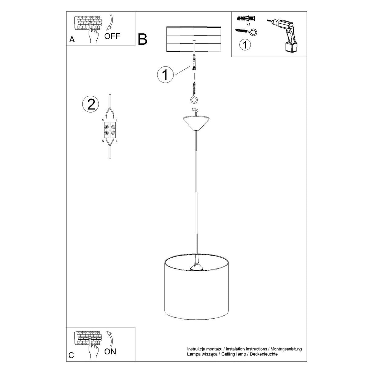 Lampe suspendue UNICORN 30