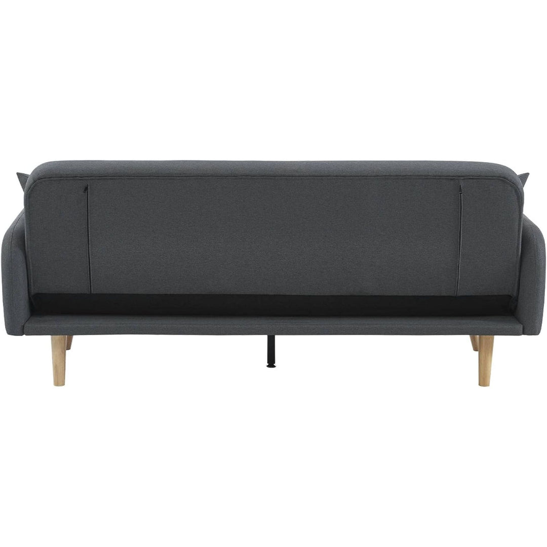 Alice'S Home - Canapé Convertible 2-3 Places Tissu Gris Foncé. Pieds Bois D'Hévéa | Designix -     - https://designix.fr/