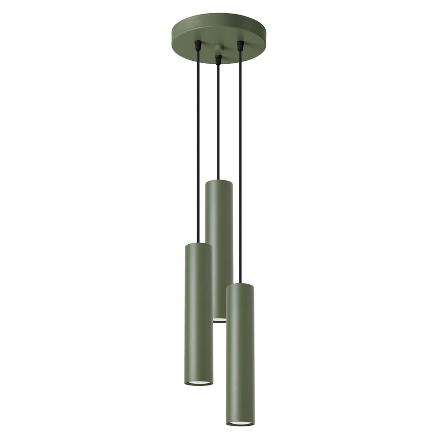 Lampe suspendue LAGOS 3P Vert olive
