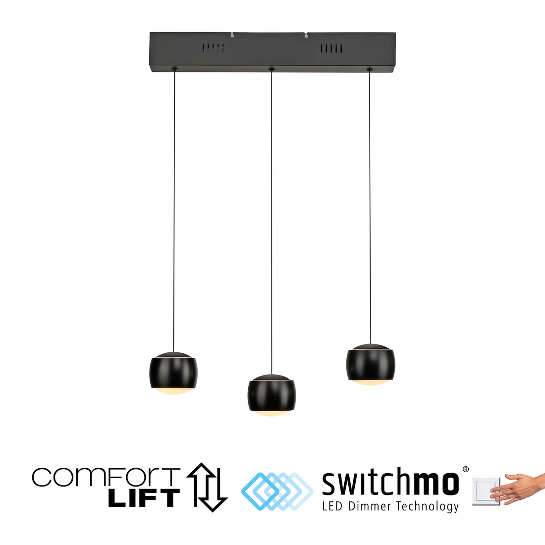 Suspension Ballini noire (15261-18)