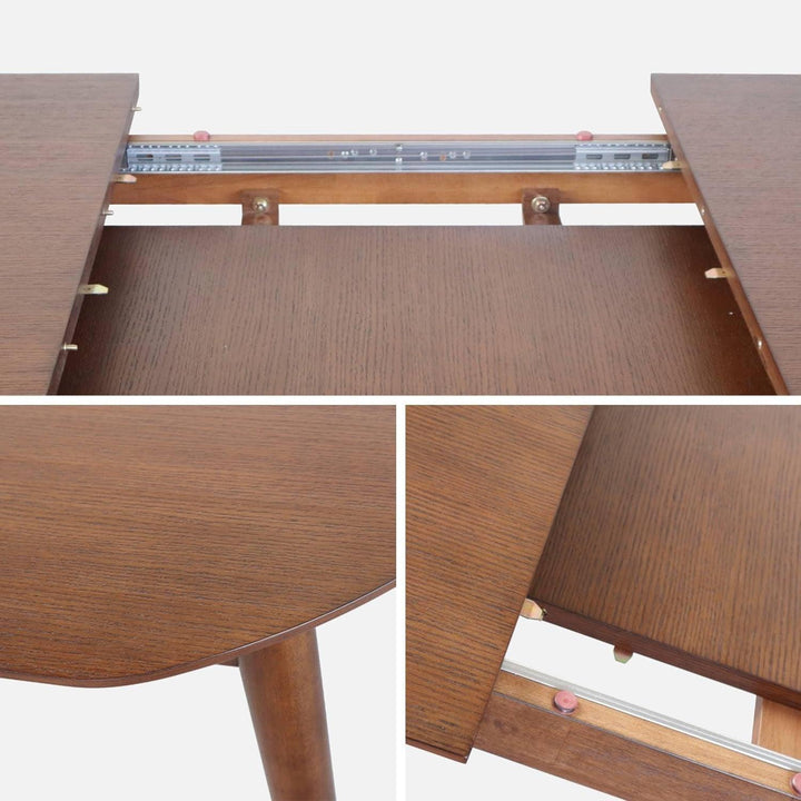 Alice'S Home - Table À Manger Extensible Ovale Couleur Noyer Lina 6 À 8 Places. 160 À 210Cm | Designix - Amazon    - https://designix.fr/