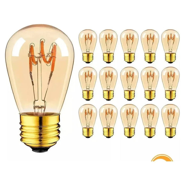 15 Ampoules Dimmable E27 Filament Blanc Chaud - Designix Ampoules LED Blanc Chaud (2200K)