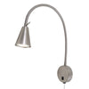 Applique murale Tusa en métal, nickel mat, hauteur 45 cm
