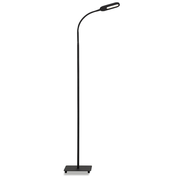 Lampadaire LED Office Step en métal, noir et blanc, hauteur 158,6 cm