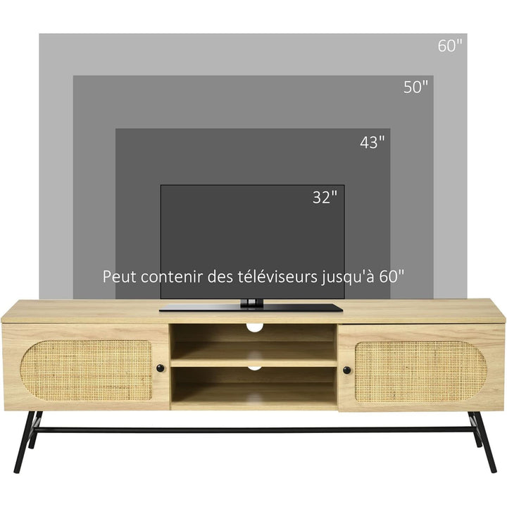 "Meuble TV Rotin Bohême" | Designix - 3333    - https://designix.fr/