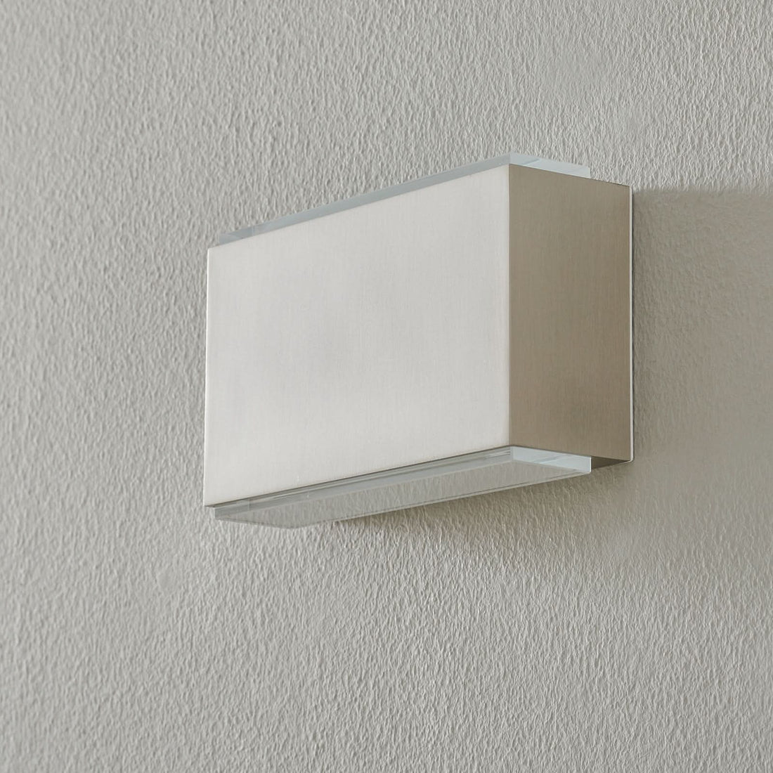 Applique murale LED 23015 3000K 18cm en verre, acier inoxydable et blanc, hauteur 10,6 cm
