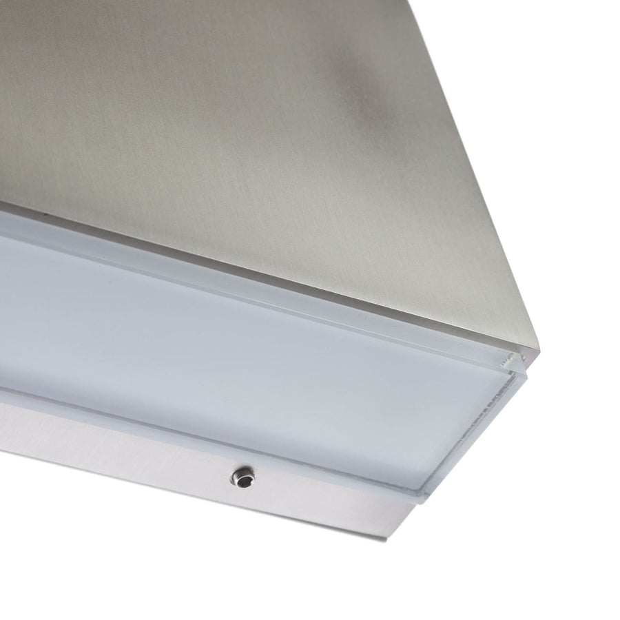 Applique murale LED 23015 3000K 18cm en verre, acier inoxydable et blanc, hauteur 10,6 cm