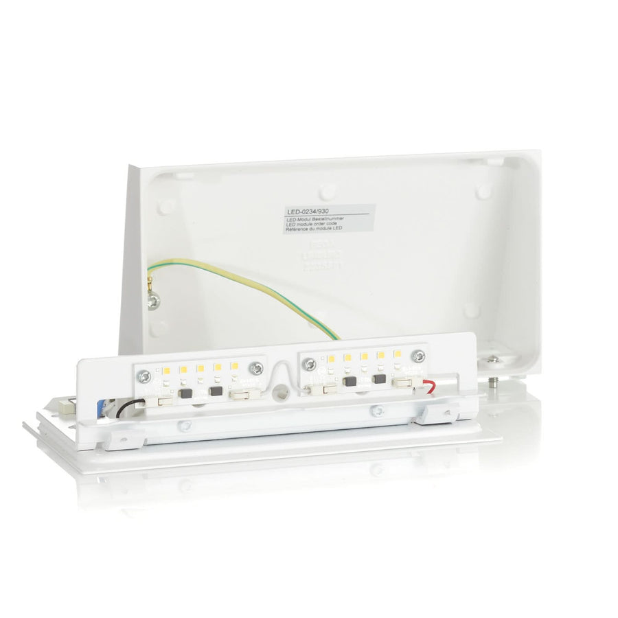 Applique murale LED 50071 en verre, blanc, hauteur 10 cm