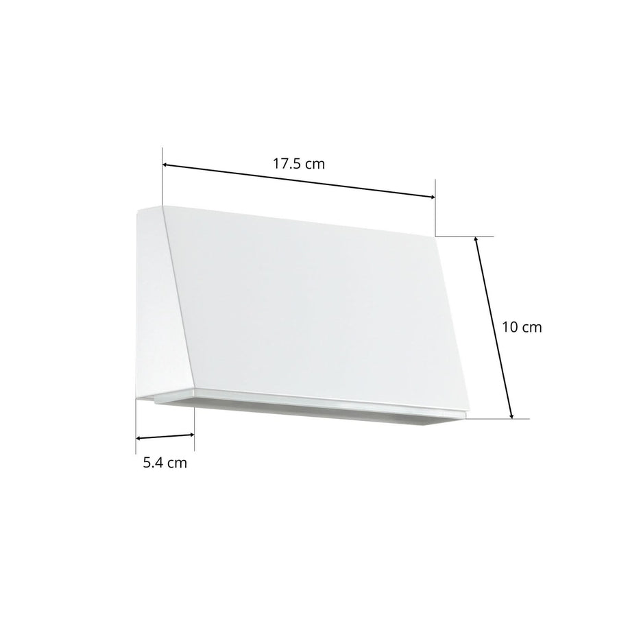 Applique murale LED 50071 en verre, blanc, hauteur 10 cm