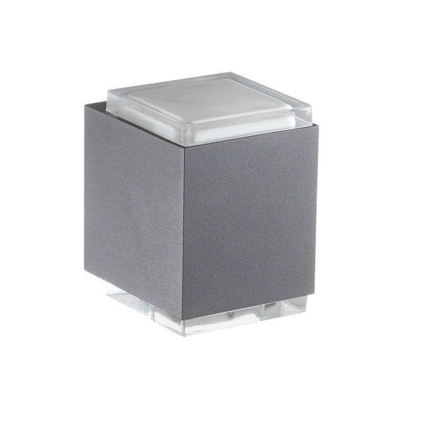 Applique murale LED 50063 3 000 en verre, noir, hauteur 12 cm