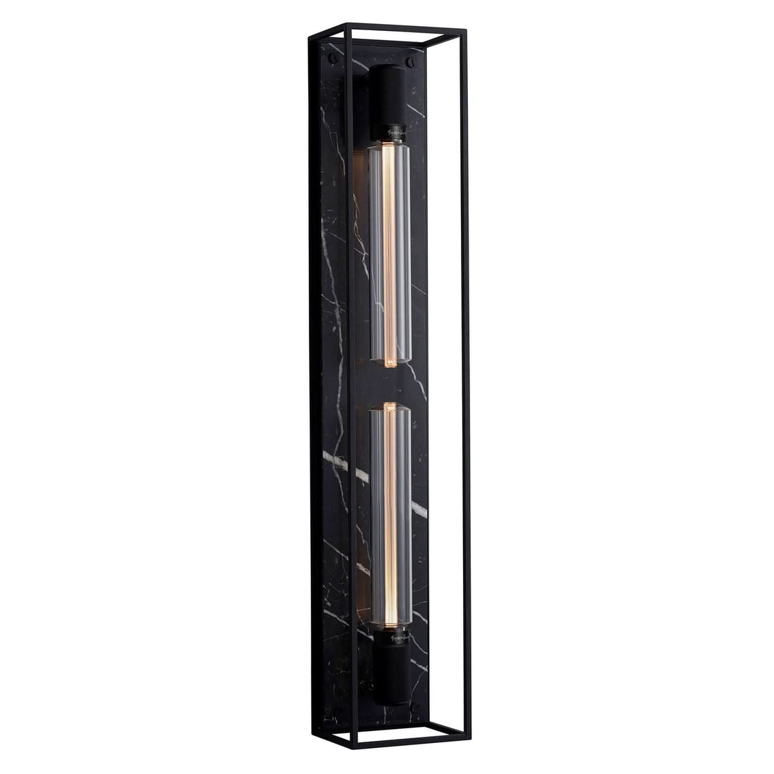 Applique murale Caged Wall X-large en marbre, noir, 2 lumières, hauteur 92 cm