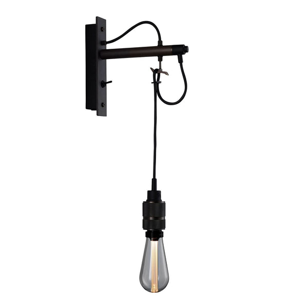 Applique murale Hooked Wall en acier, graphite et bronze, 40 W