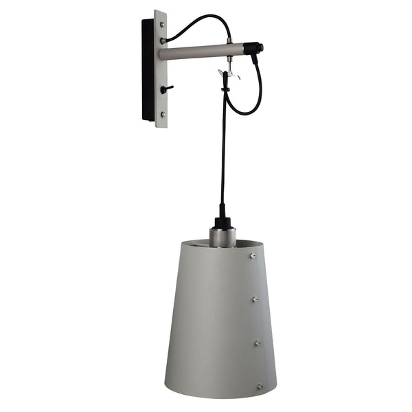 Applique murale Hooked Wall en acier, gris clair, 40 W, modèle 3