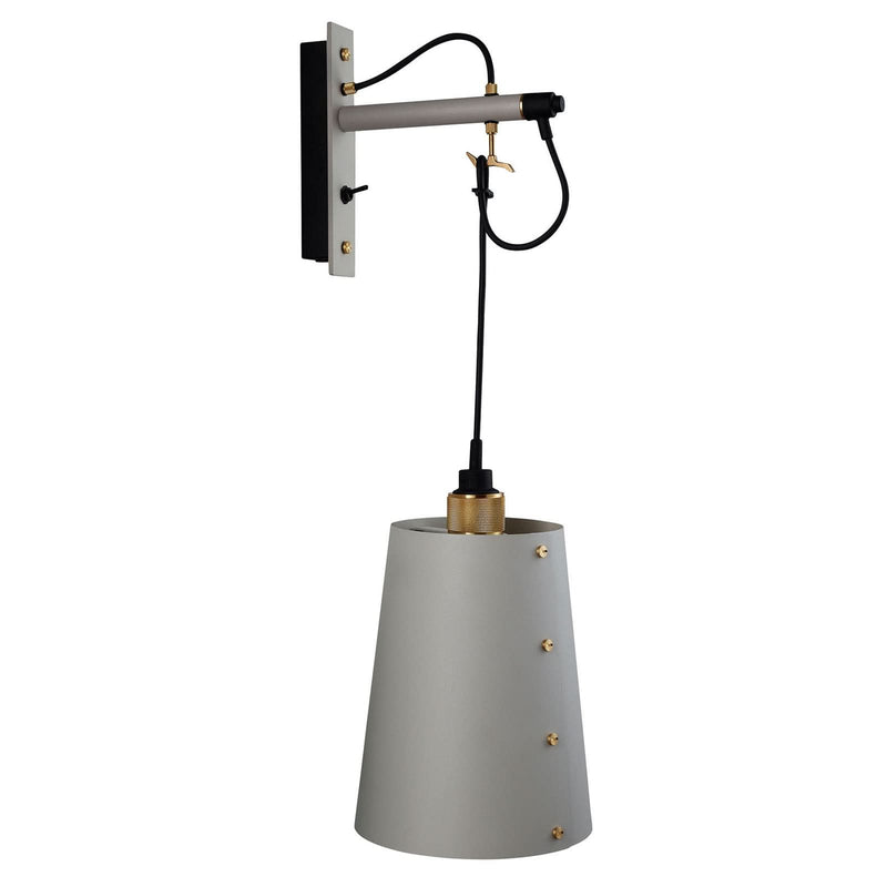 Applique murale Hooked Wall en acier, gris clair et laiton, 40 W, modèle 3