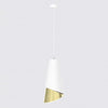 Suspension Moda blanche, tissu doré