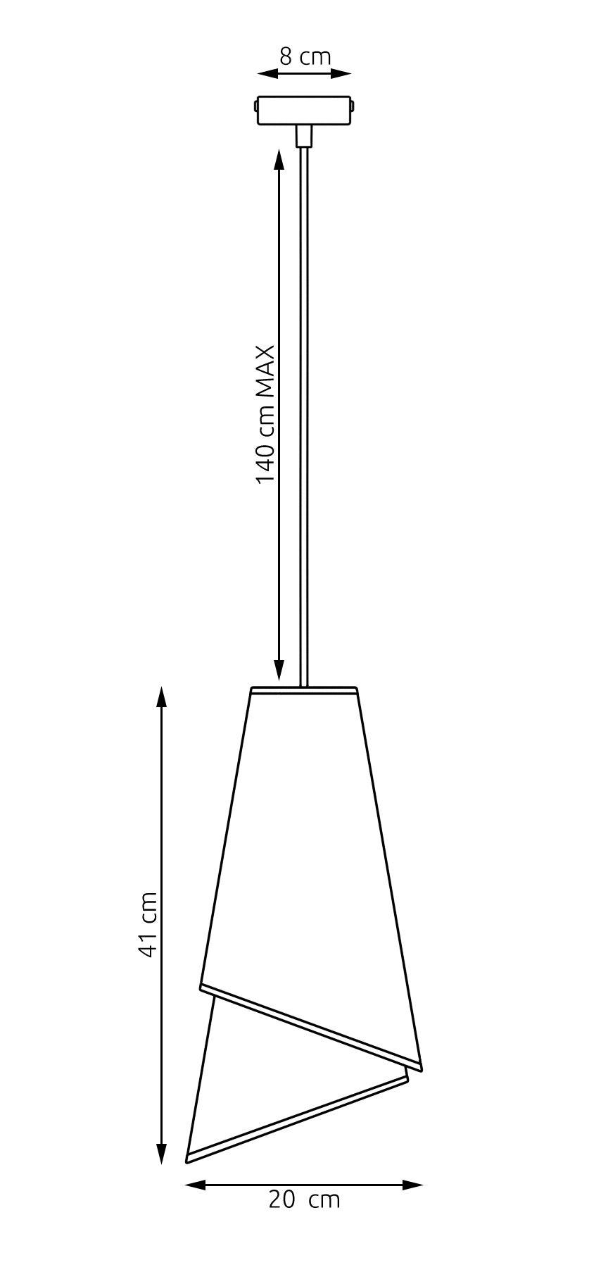 Suspension Moda noire, tissu rotin
