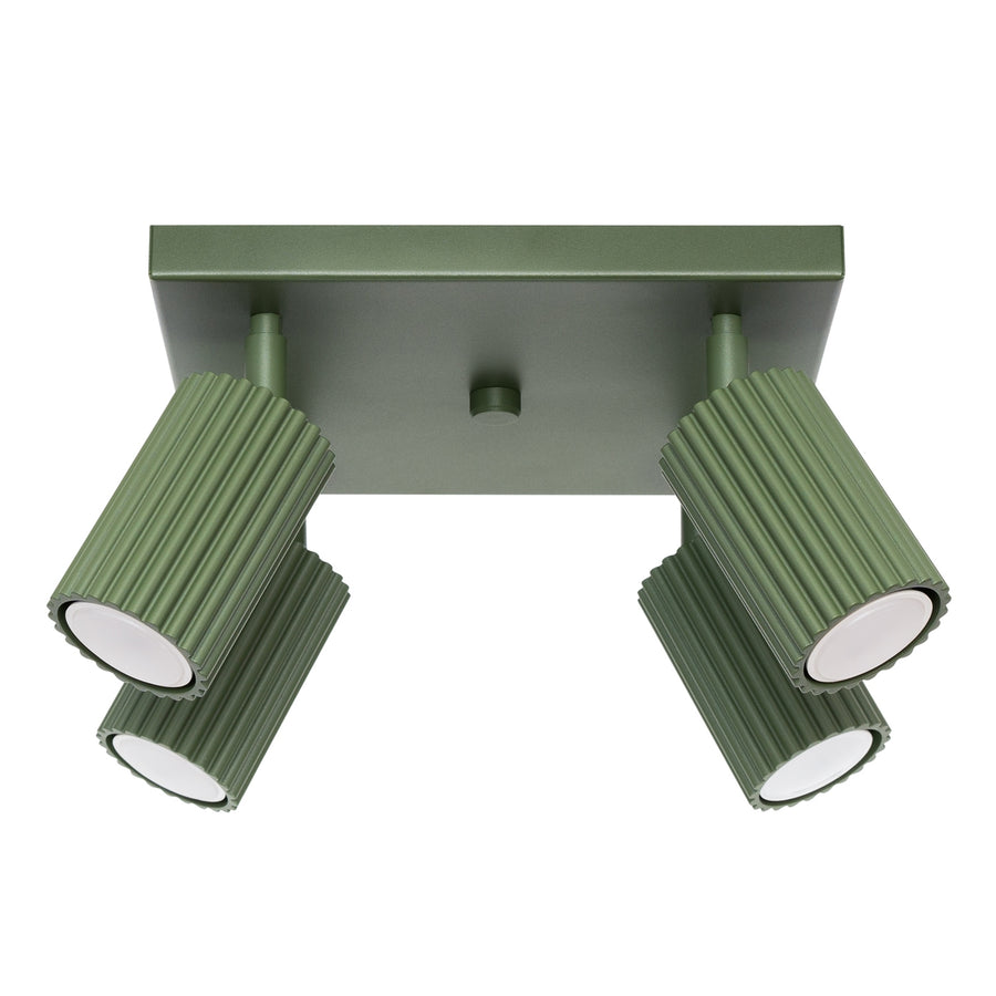 Plafonnier KARBON 4 4 feux Vert olive