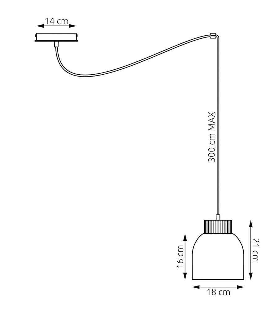 Suspension Kru blanche, bois