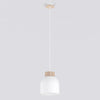 Suspension Vigo blanche, bois
