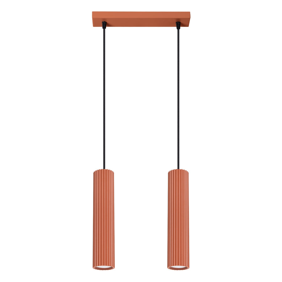 Lampe suspendue KARBON 2 Ocre rouge