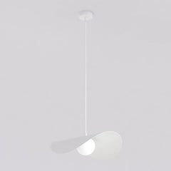 Suspension Ritual blanche, verre blanc, H 40 cm
