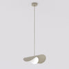 Suspension Ritual beige, verre blanc, H 30 cm